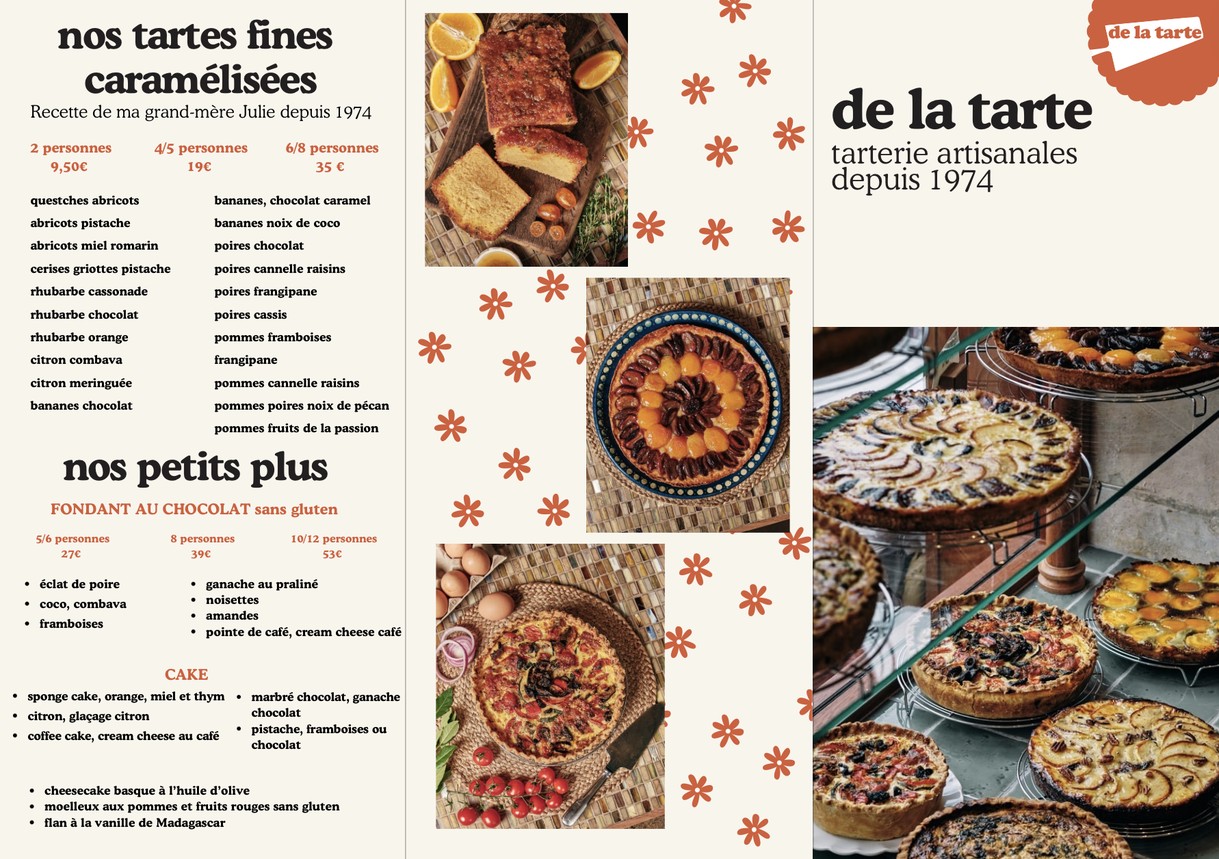 De la tarte menu 1