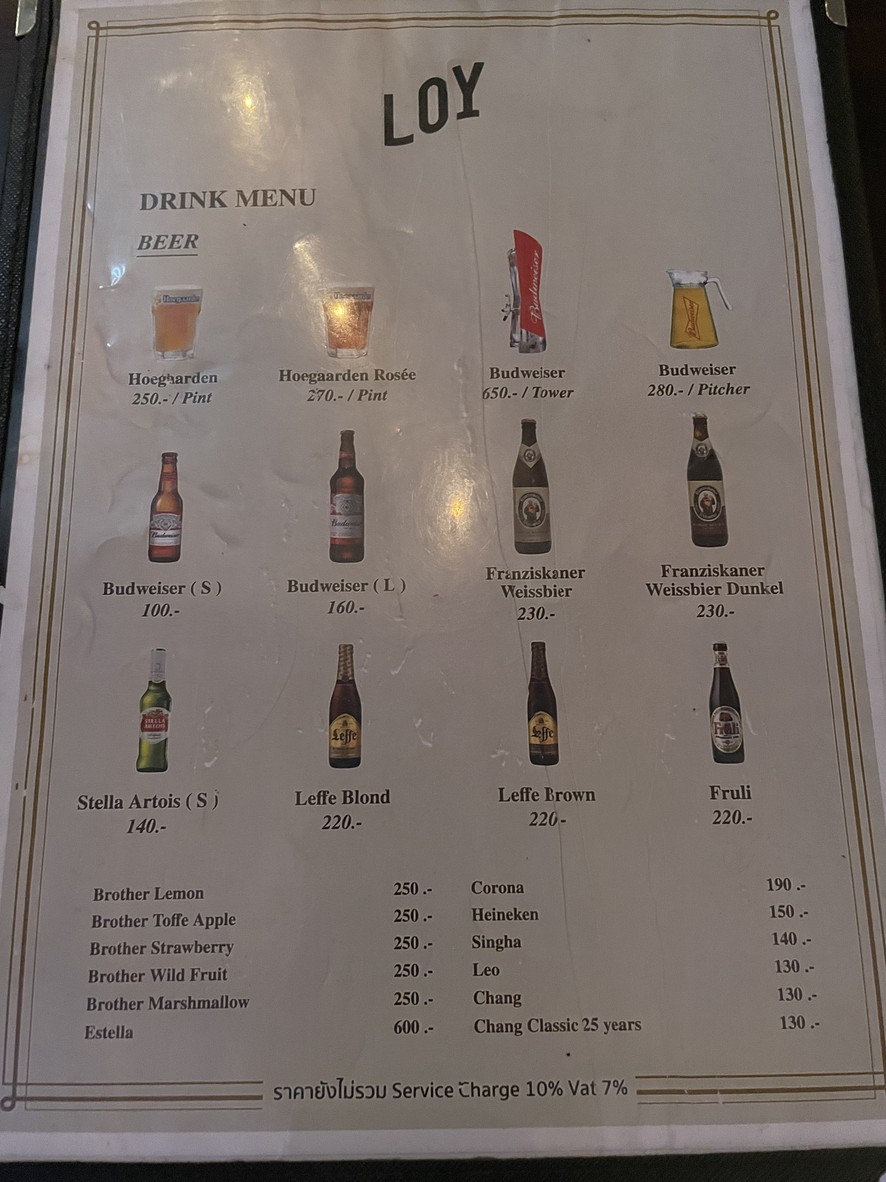 Loy High 9th Floor menu 6