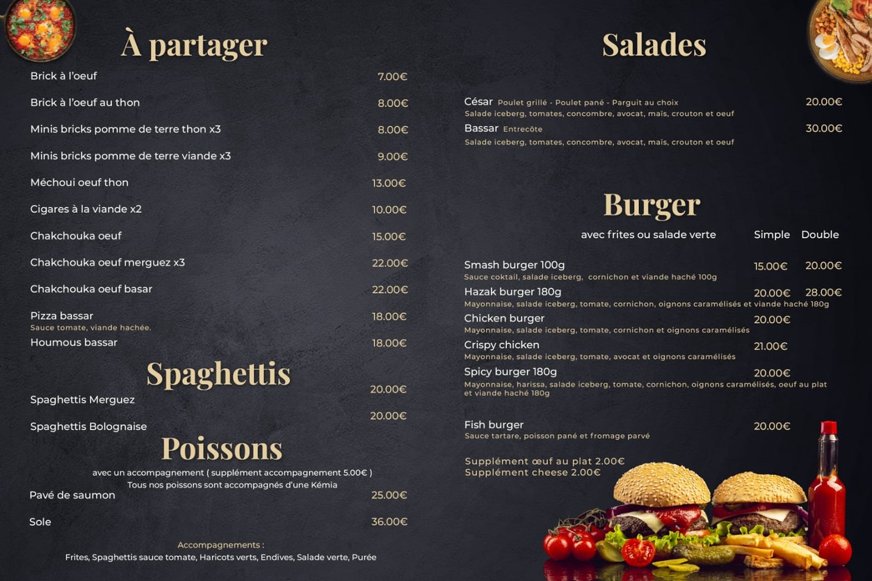 HAZAK menu 2