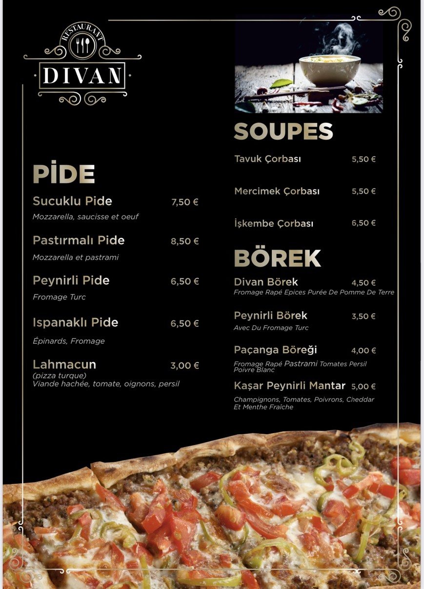 Restaurant Divan menu 2
