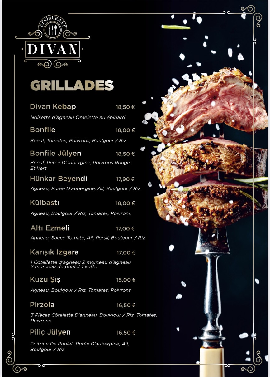 Restaurant Divan menu 3