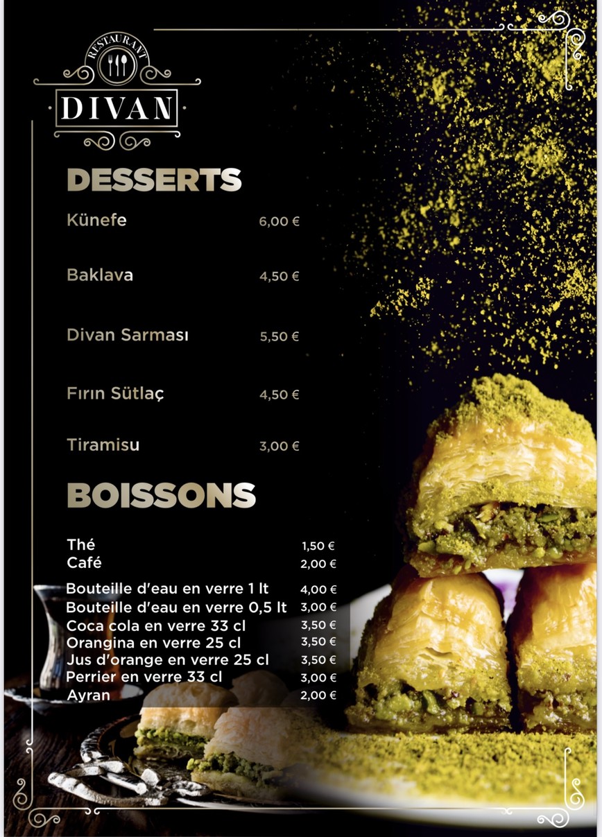 Restaurant Divan menu 5