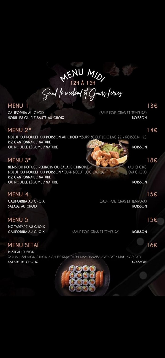 Setaï menu 2