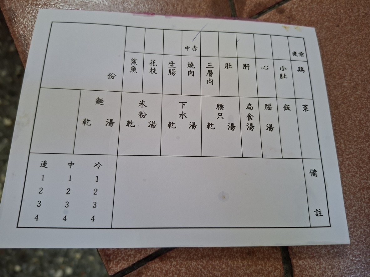 Mai Mian Yan Zai menu 1