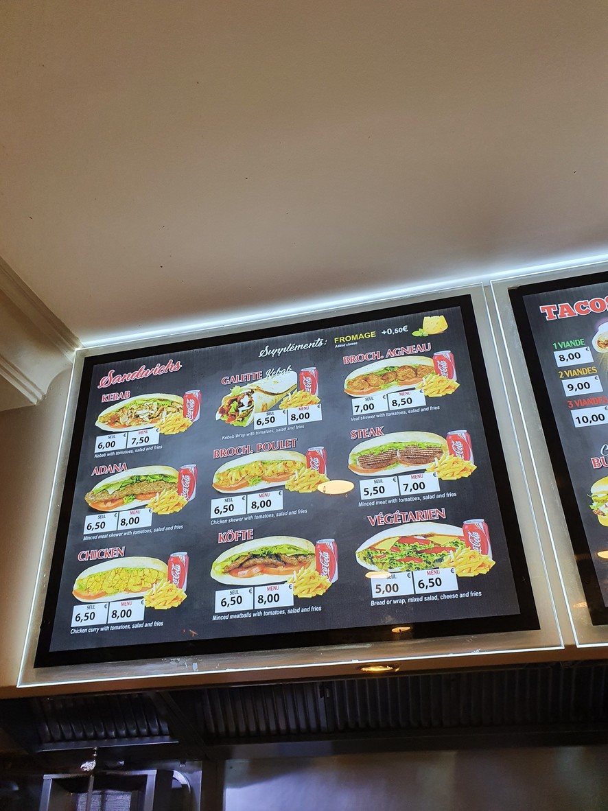 Bosphore Maison artisanale du Kebab menu 1