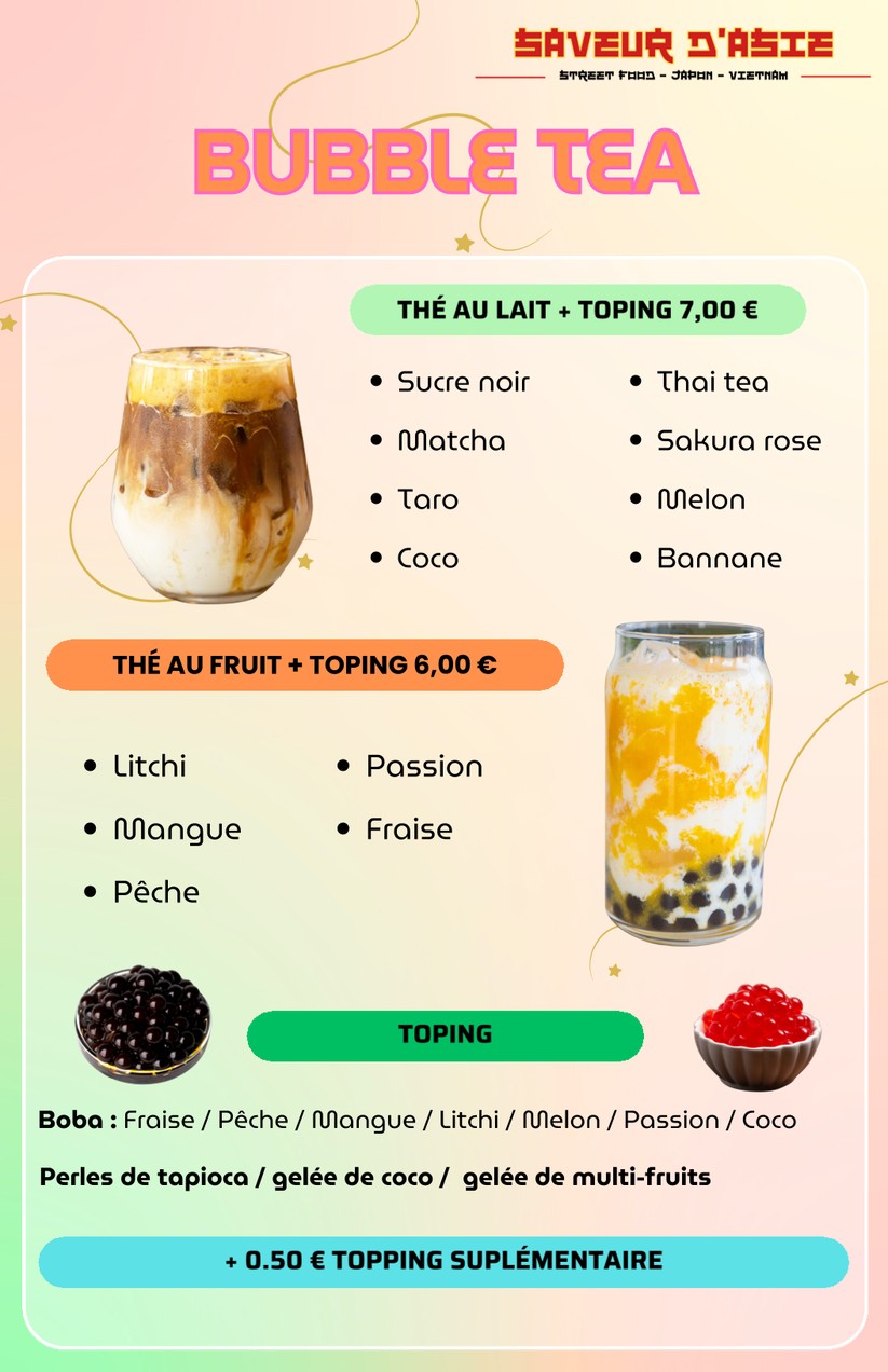 Saveur d'Asie | Plats Viennamnien et Japonais à emporter menu 2