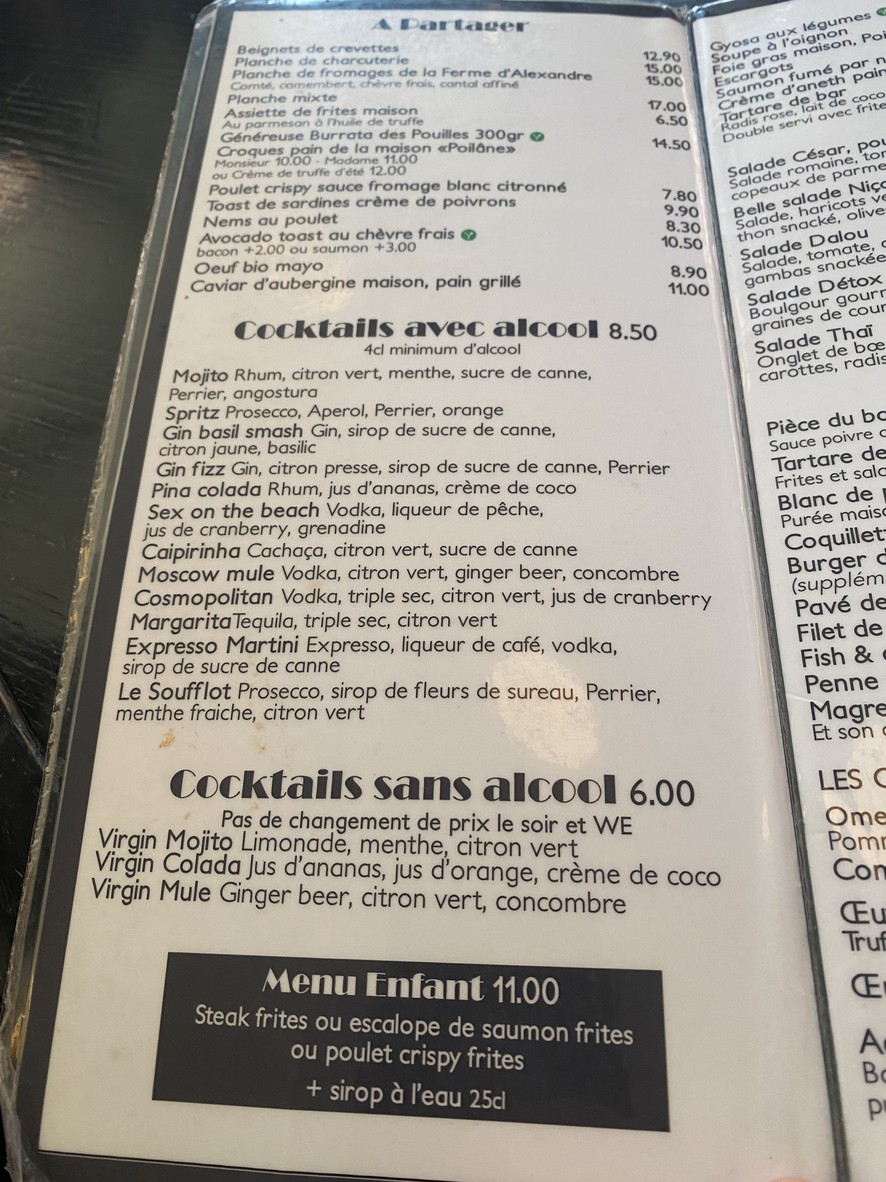 Le Soufflot menu 2