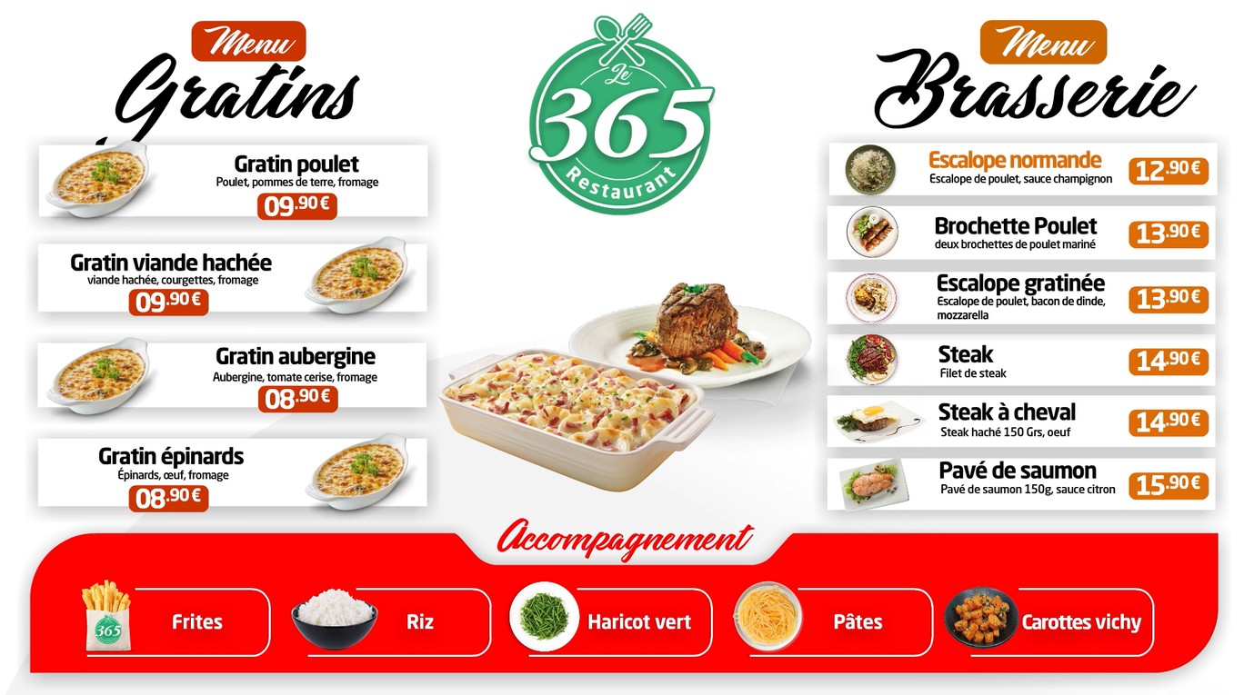 Restaurant le 365 menu 4