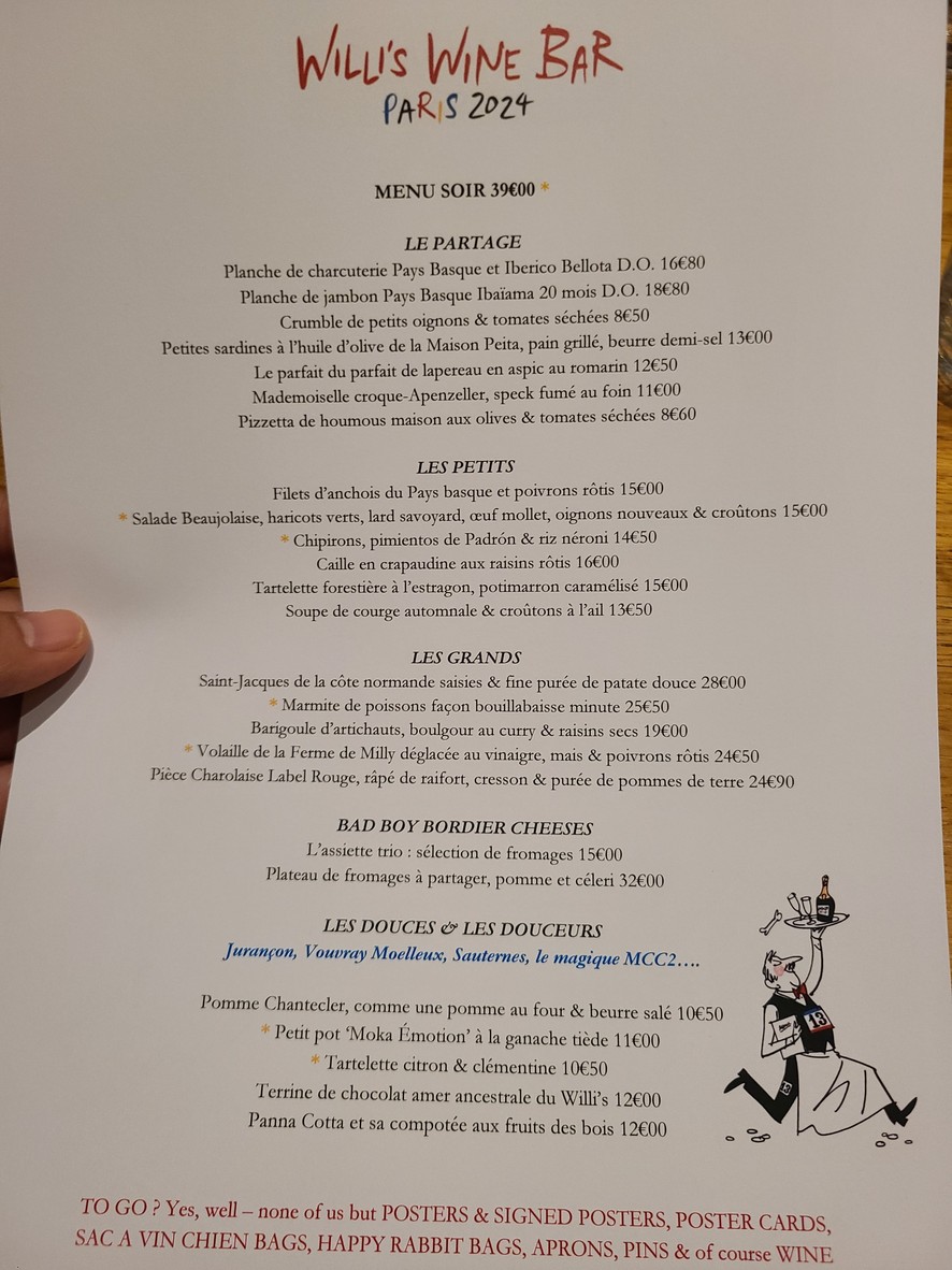 Le Willi's Wine Bar menu 2