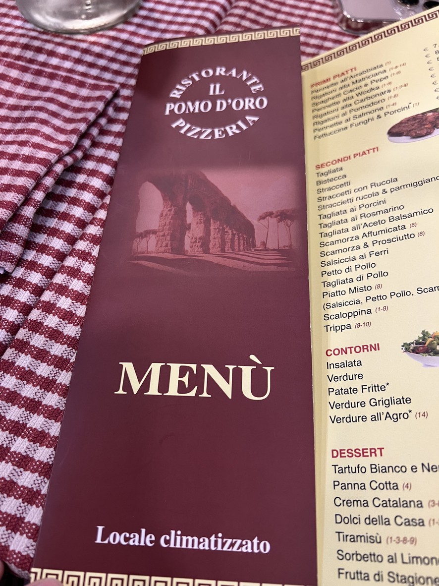 Ristorante - Pizzeria Il Pomo D'oro Roma menu 1