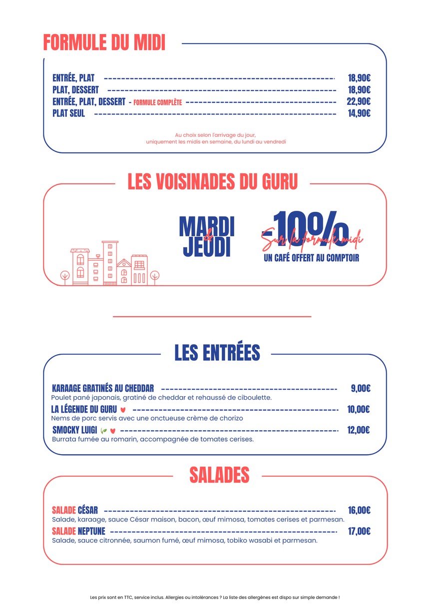 Guru Paris menu 2