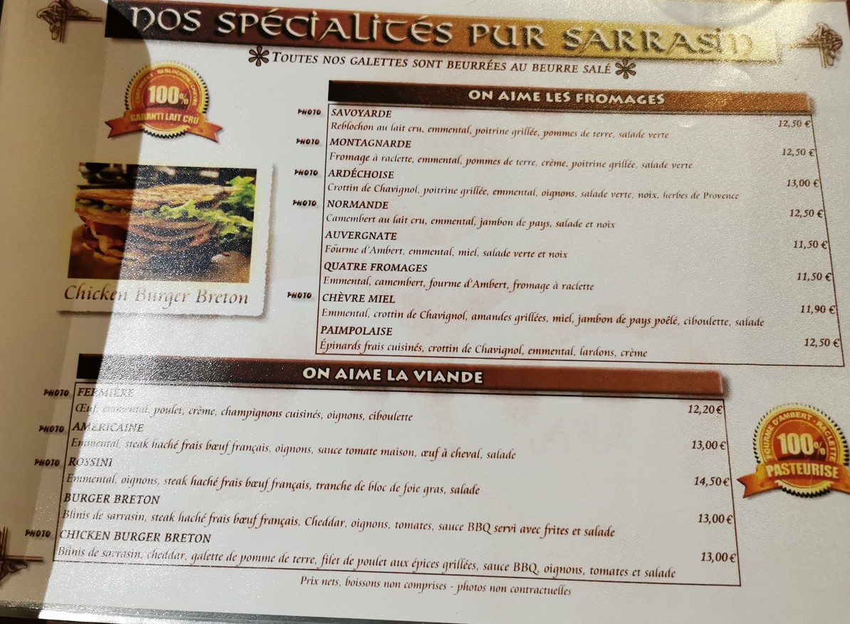 Le Triskell menu 2