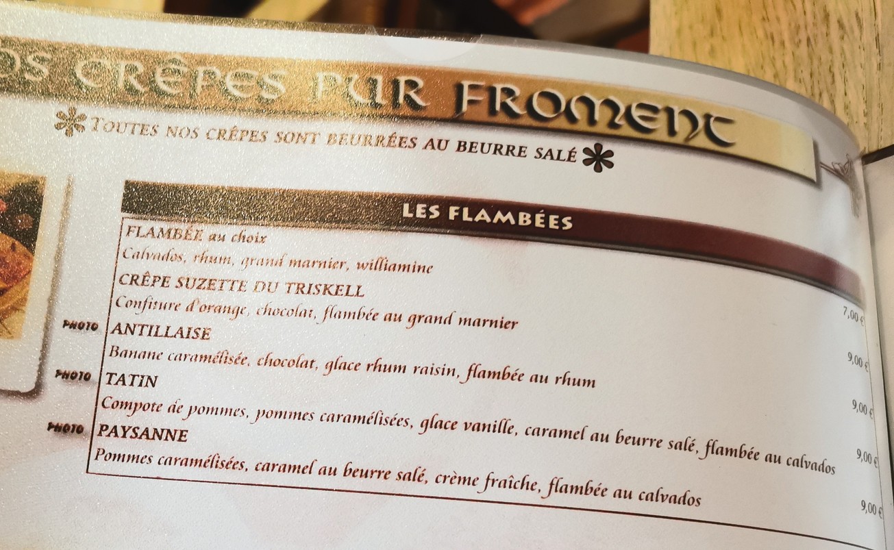 Le Triskell menu 6