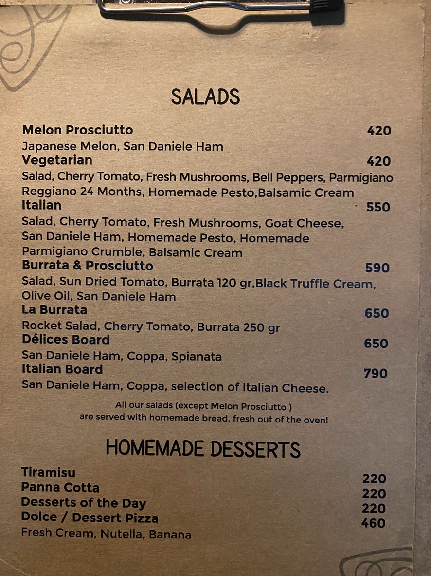 Pizzeria Délices de Capoue menu 1