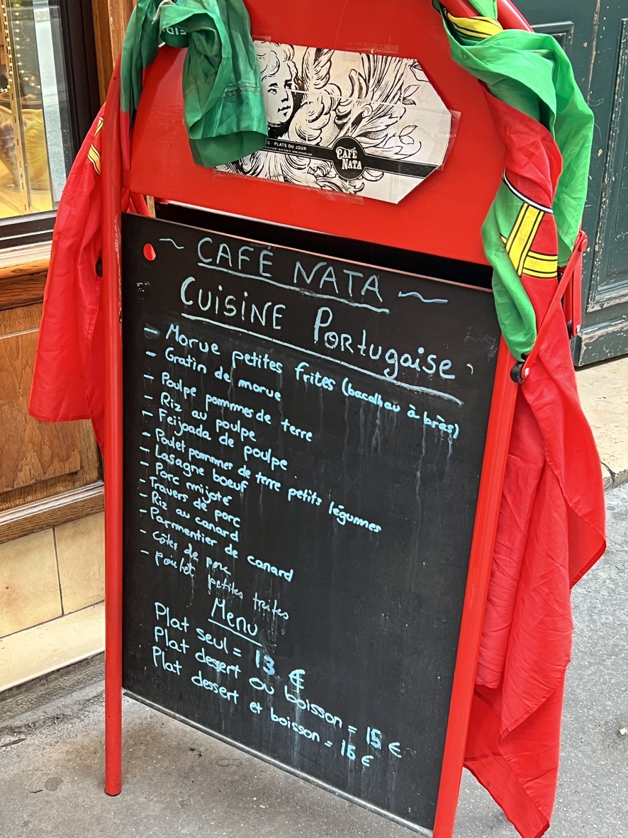 CAFE NATA - Rue de Provence menu 1