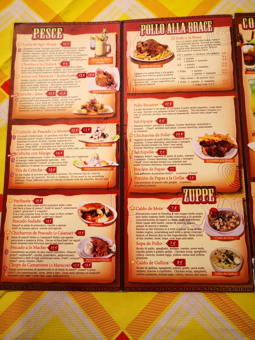 Inka Chicken-Ristorante Peruviano menu 2