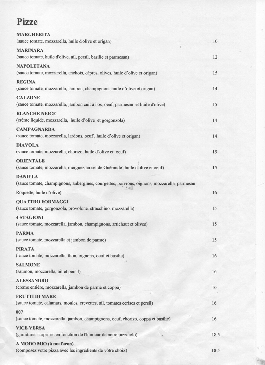 Vice Versa · 意大利餐厅，品质卓越 menu 3