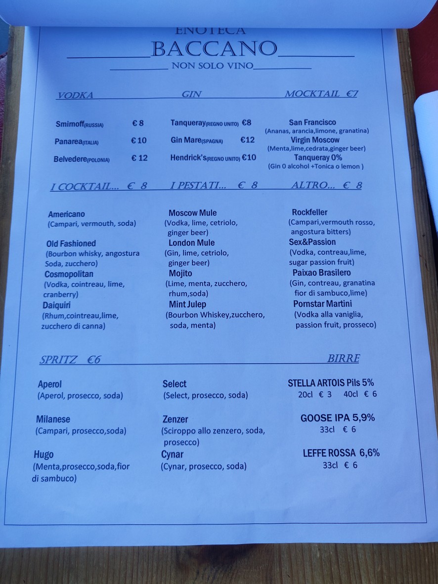 Enoteca Baccano Roma menu 5