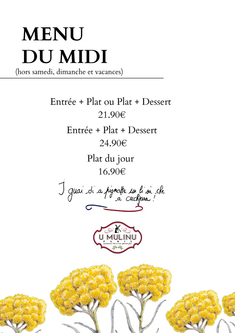 U Mulinu menu 1