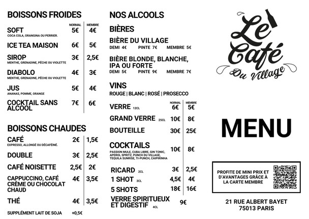Le Café du Village Paris