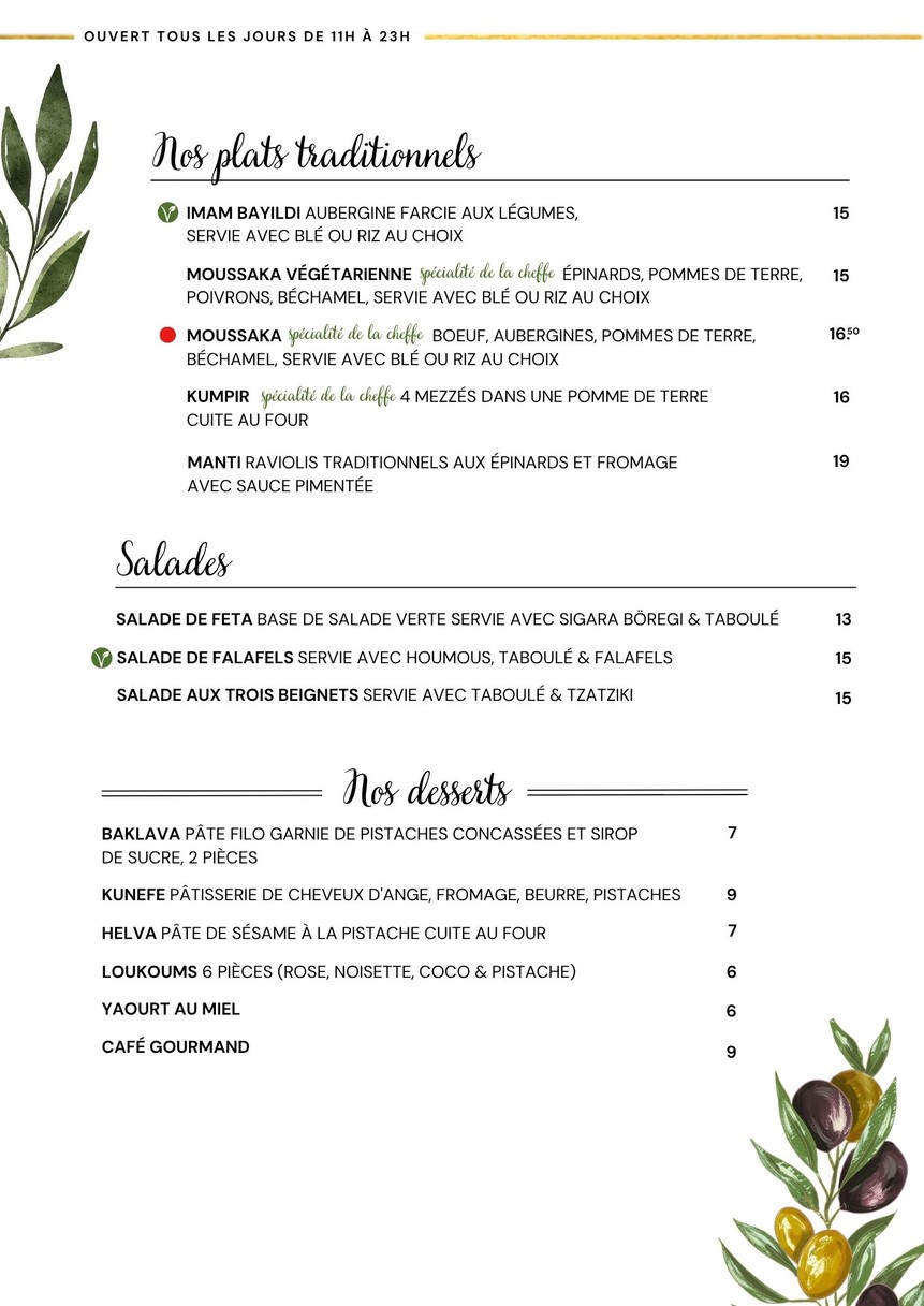 Chez Funda - Le Village menu 3