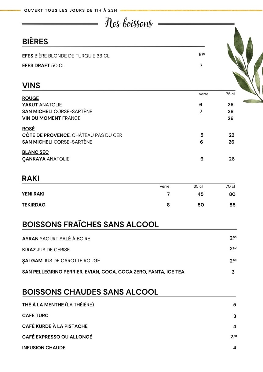 Chez Funda - Le Village menu 4