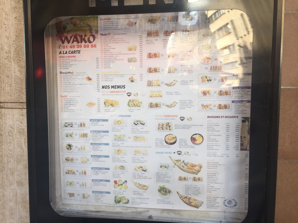 WAKO menu 1