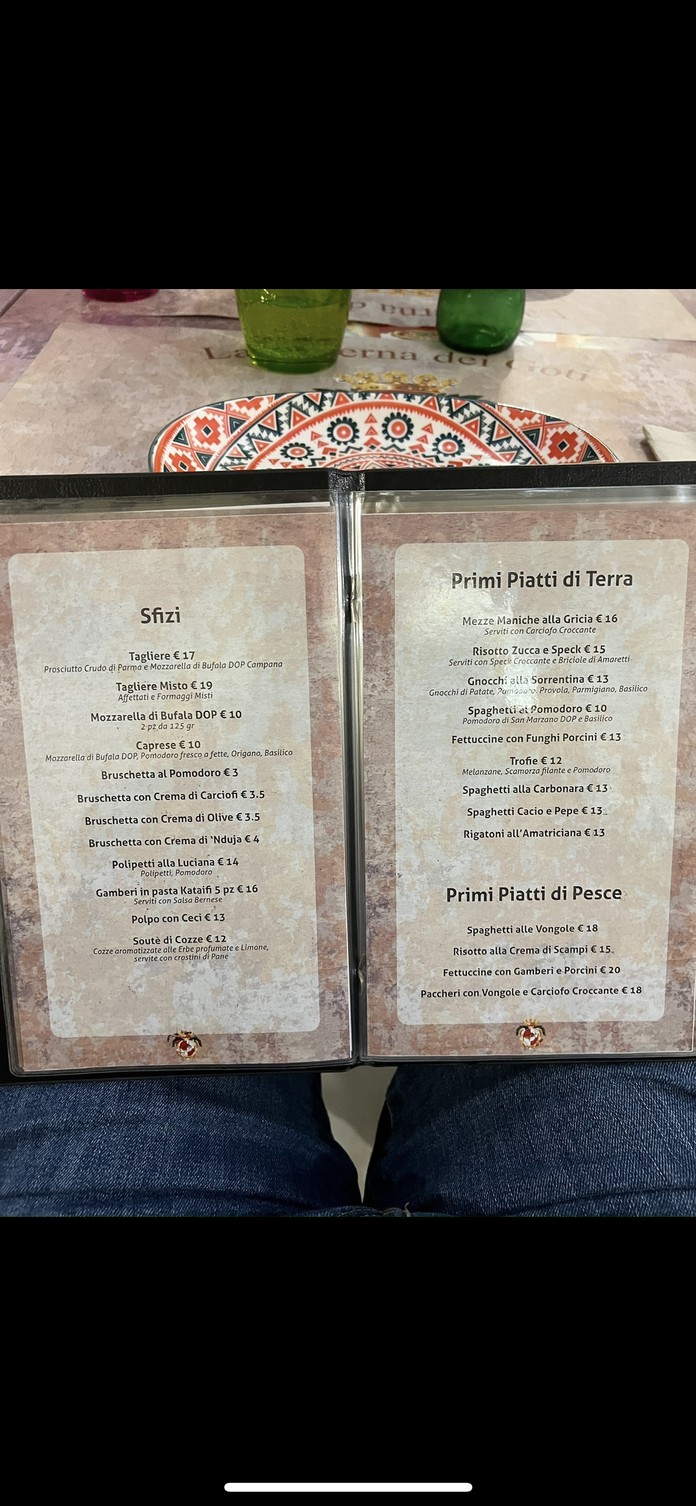 La Taverna dei Goti Ristorante Pizzeria Napoletana menu 1