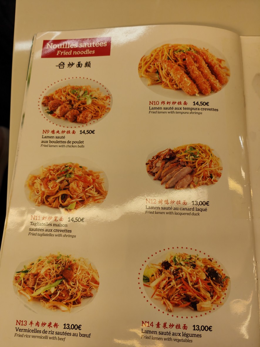 Tasty Nouilles menu 3
