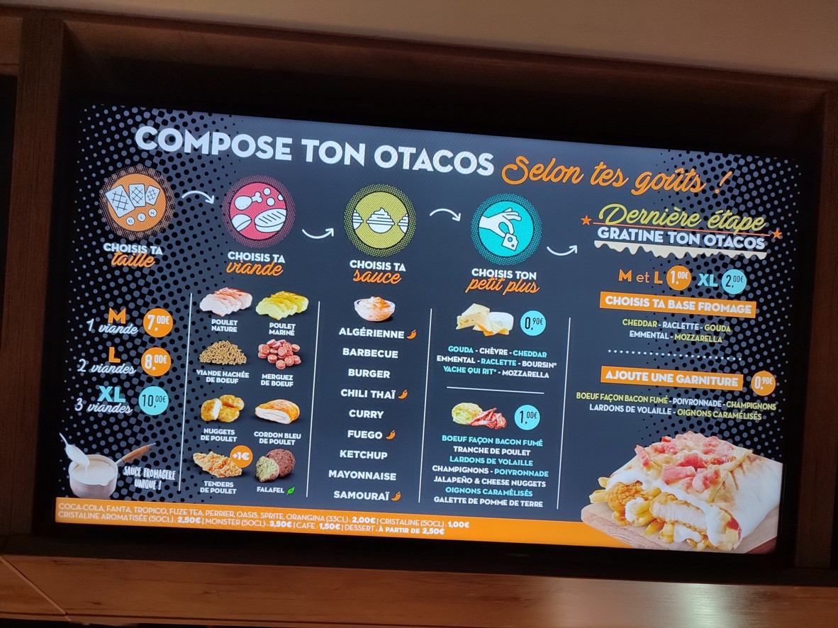 O'Tacos menu 1