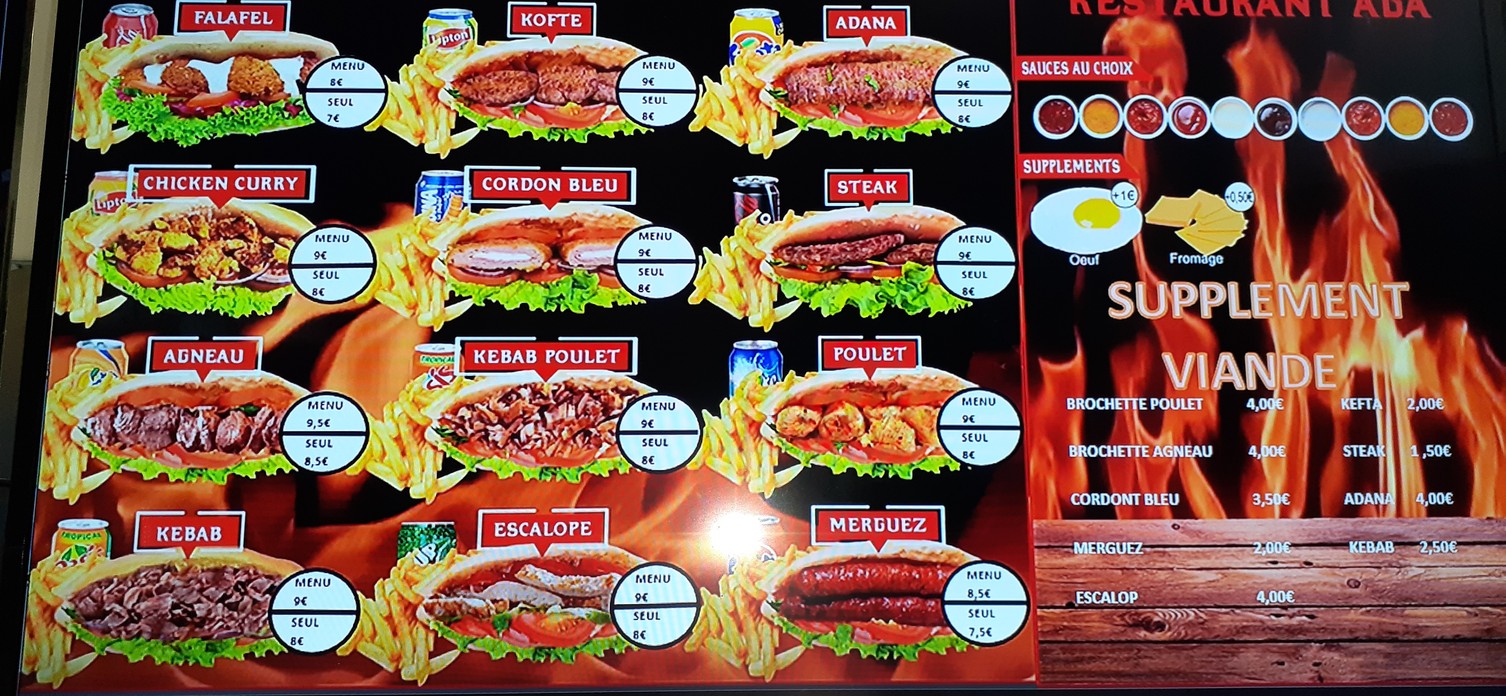 Restaurant AGA E&F menu 3