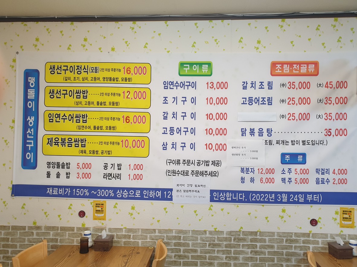 맹돌이생선구이쌈밥 menu 1