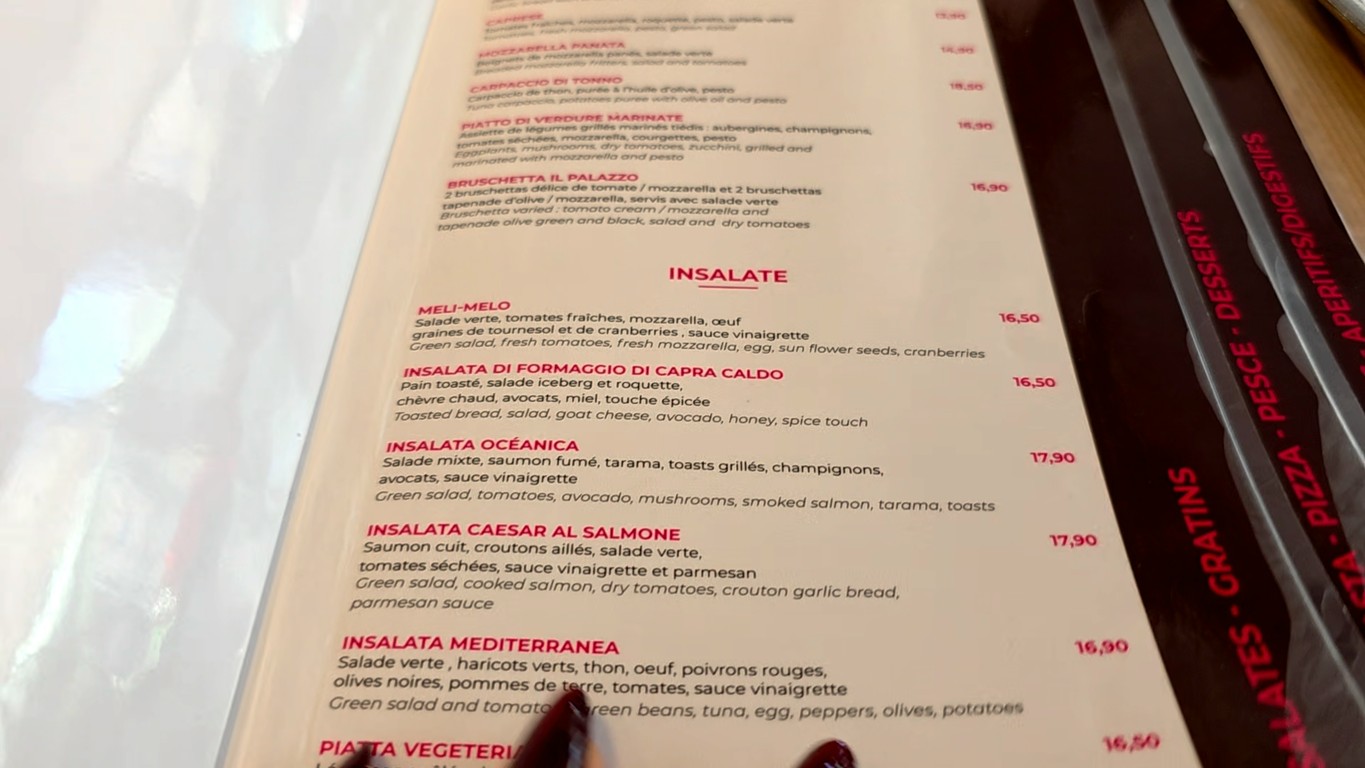 Il Palazzo menu 1