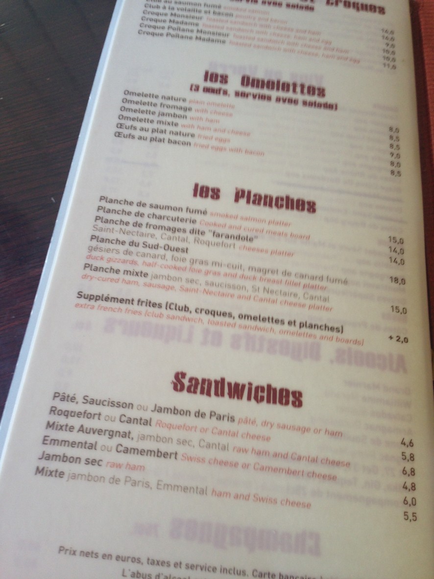 L'Oustal menu 5
