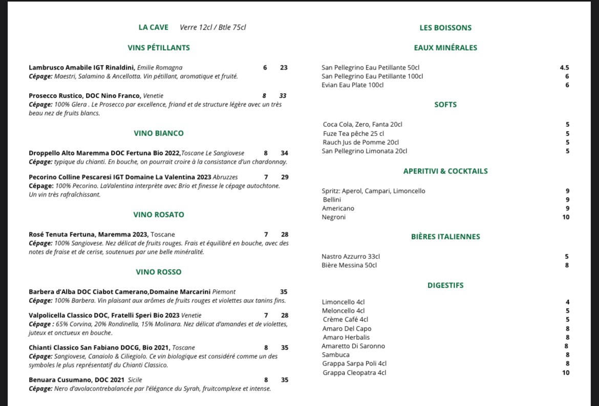 Da Valentina menu 4