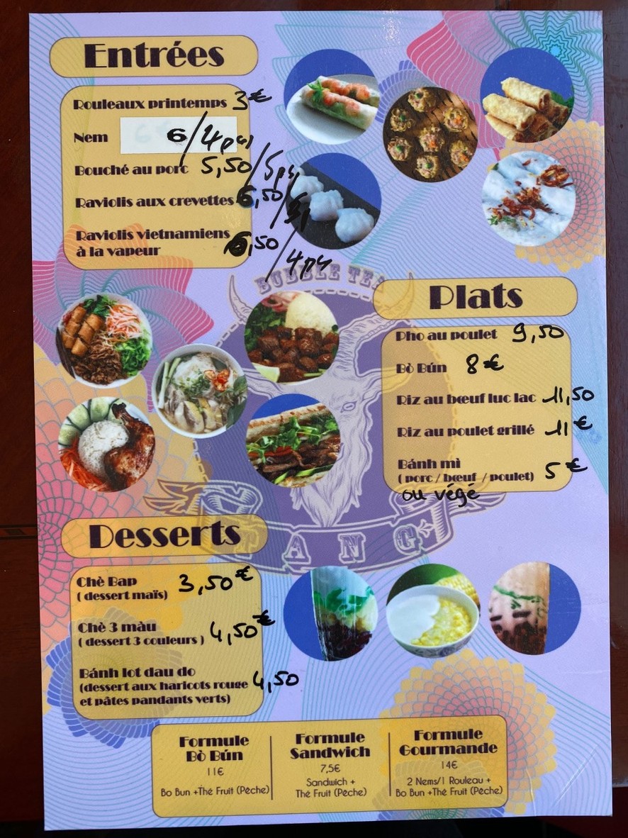 T&J GOURMET - BUBBLE TEA TANG menu 1