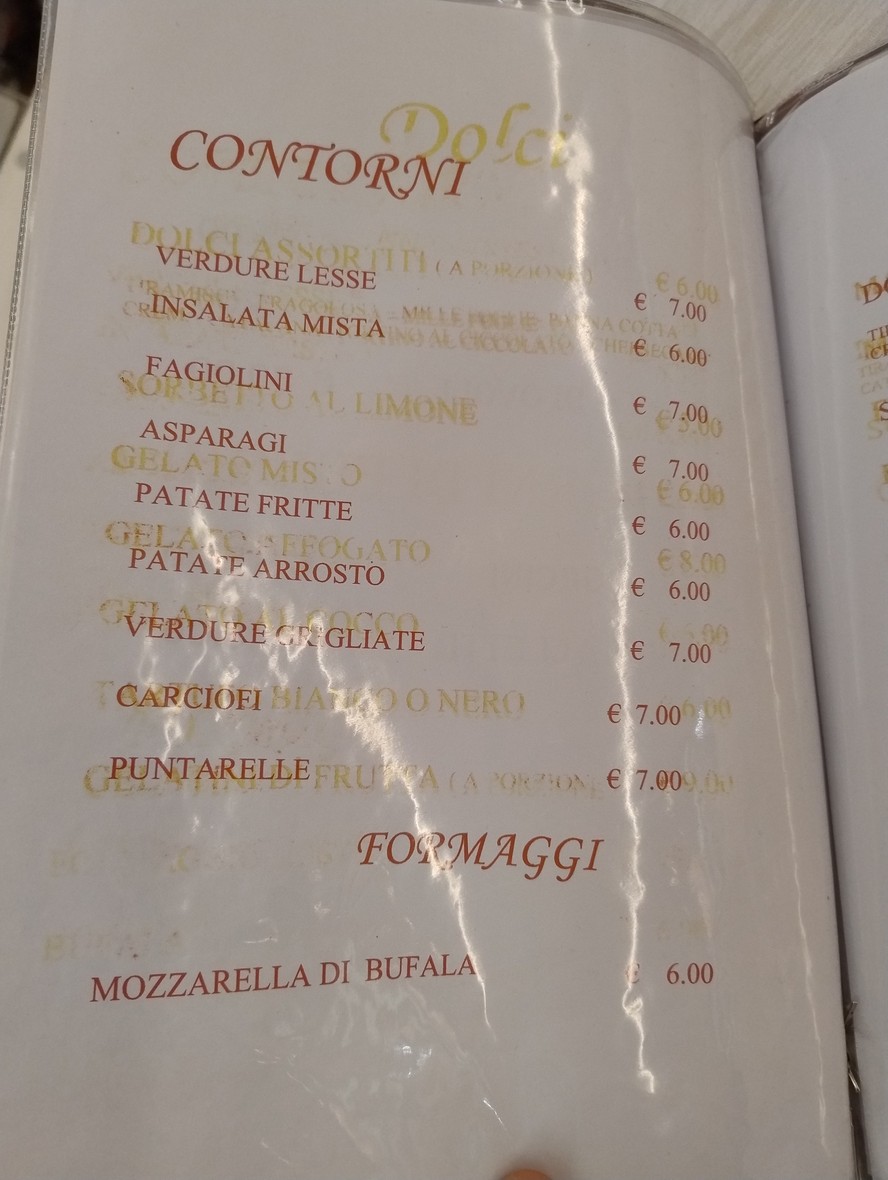 La Cascina menu 5