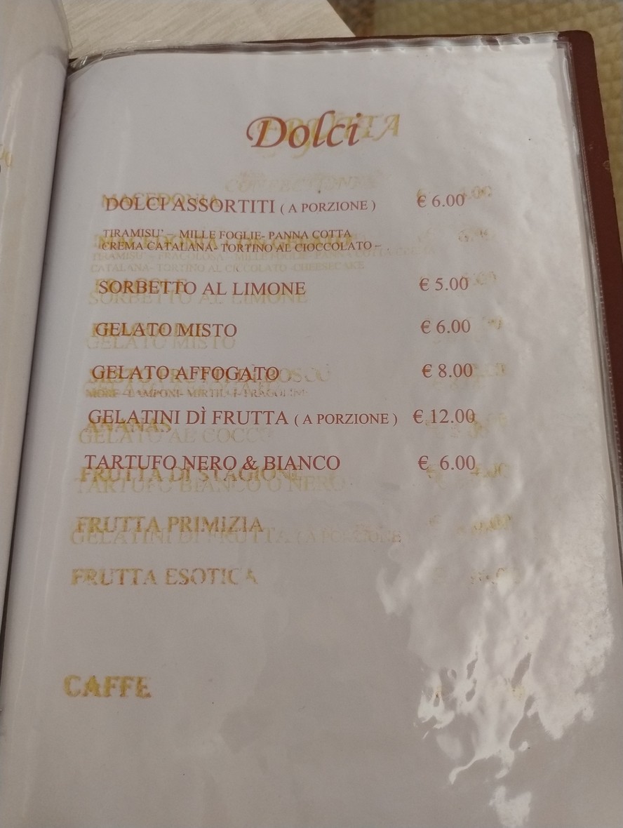 La Cascina menu 6