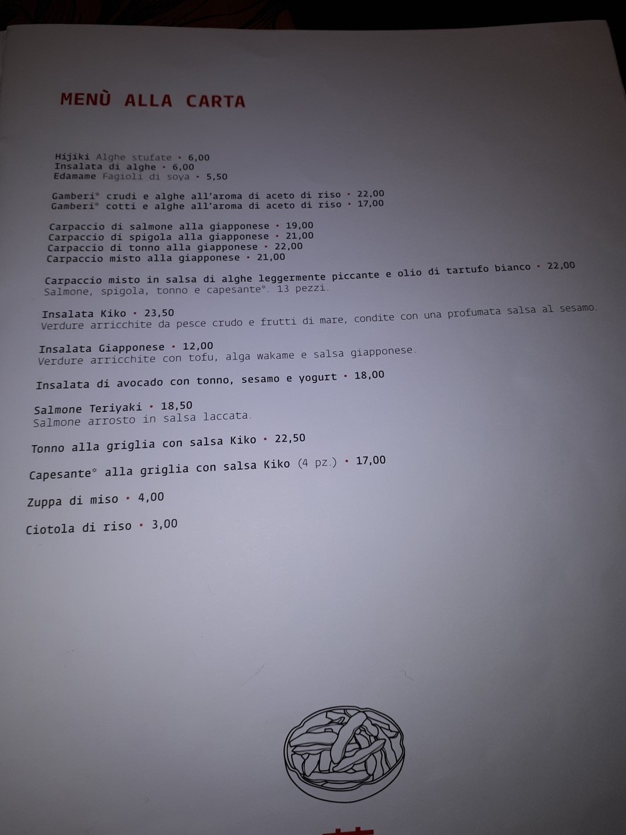 Kiko Sushi Bar menu 3