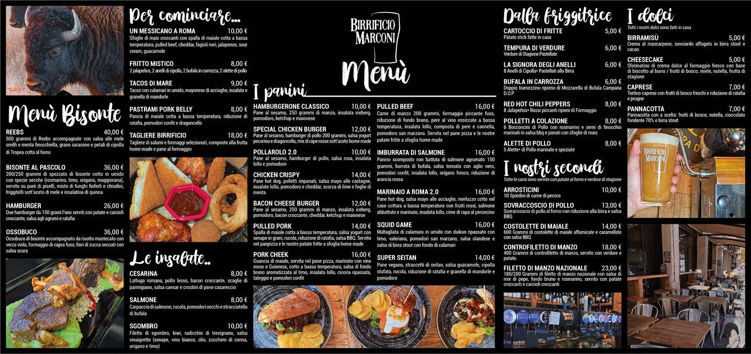 Birrificio Marconi menu 1