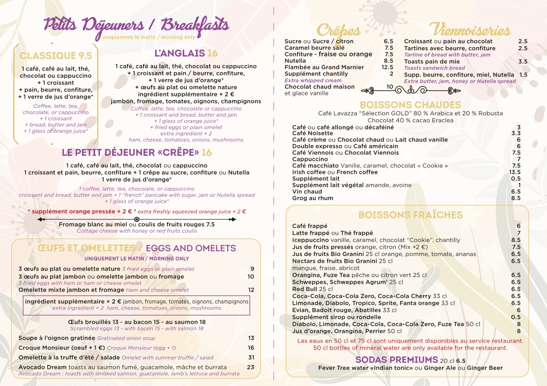 Au Chien Qui Fume menu 3