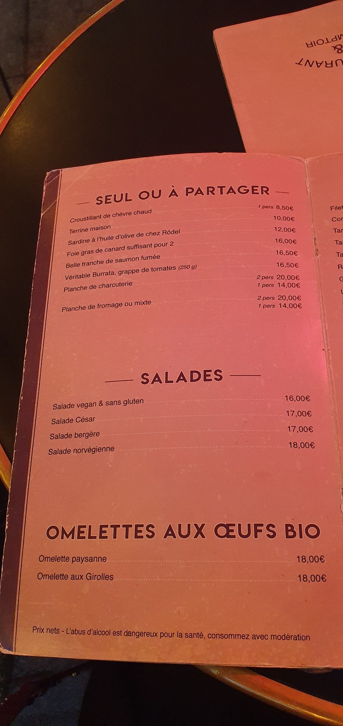 Polly Maggoo menu 1