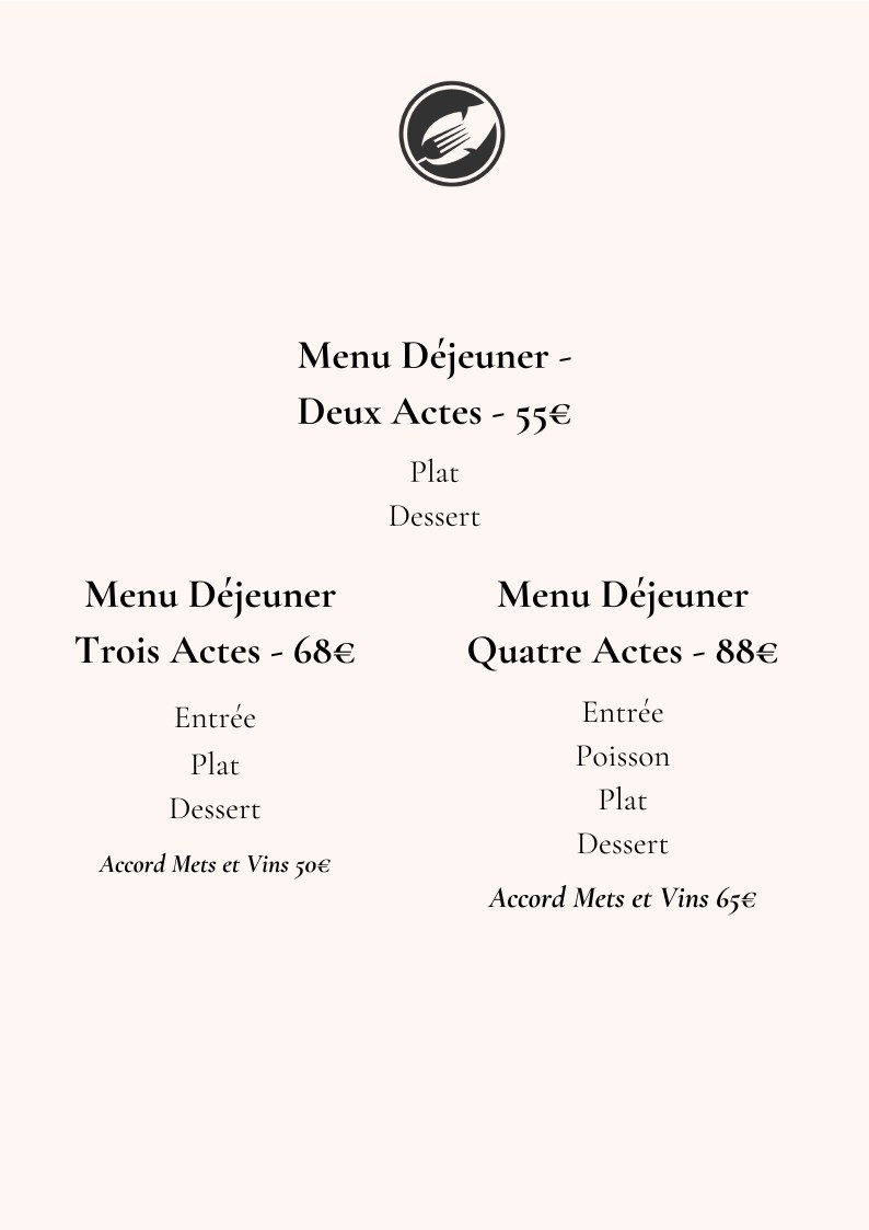 La Scene Theleme menu 1