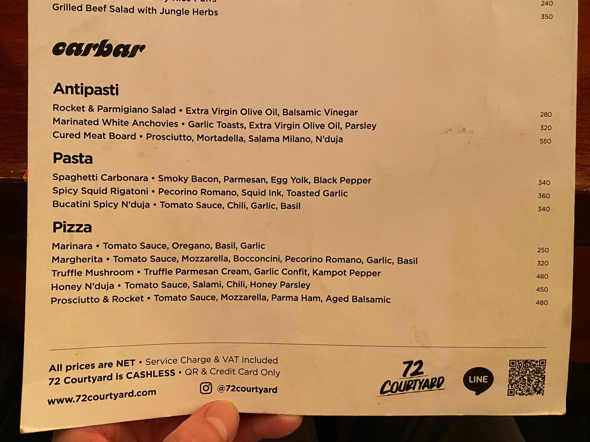 Bia Li menu 2