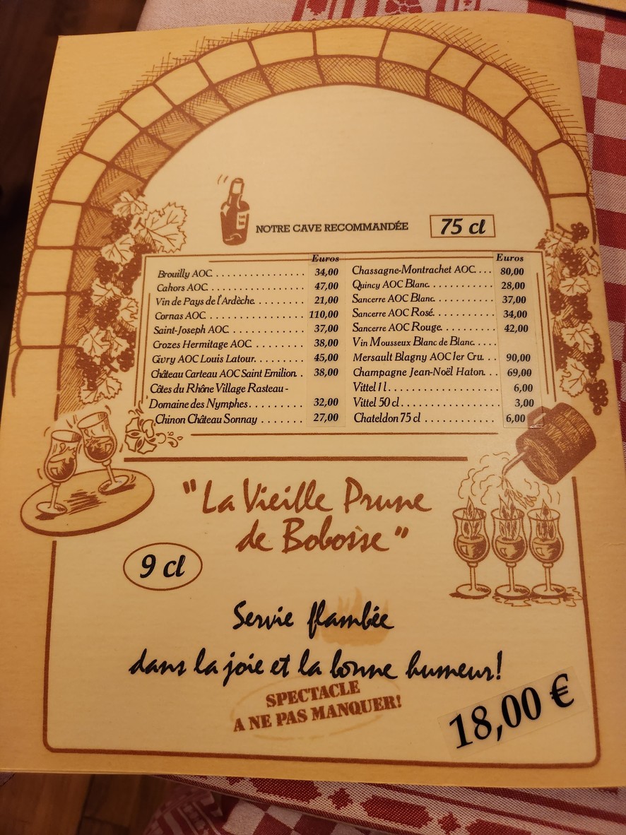 Le Quincy menu 2