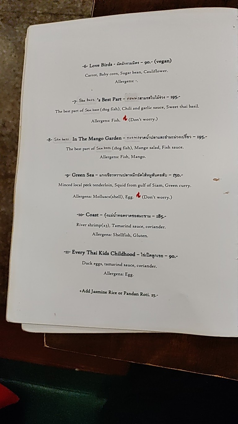 Baan Long Lim | Baan Progressive Thai Cuisine menu 1