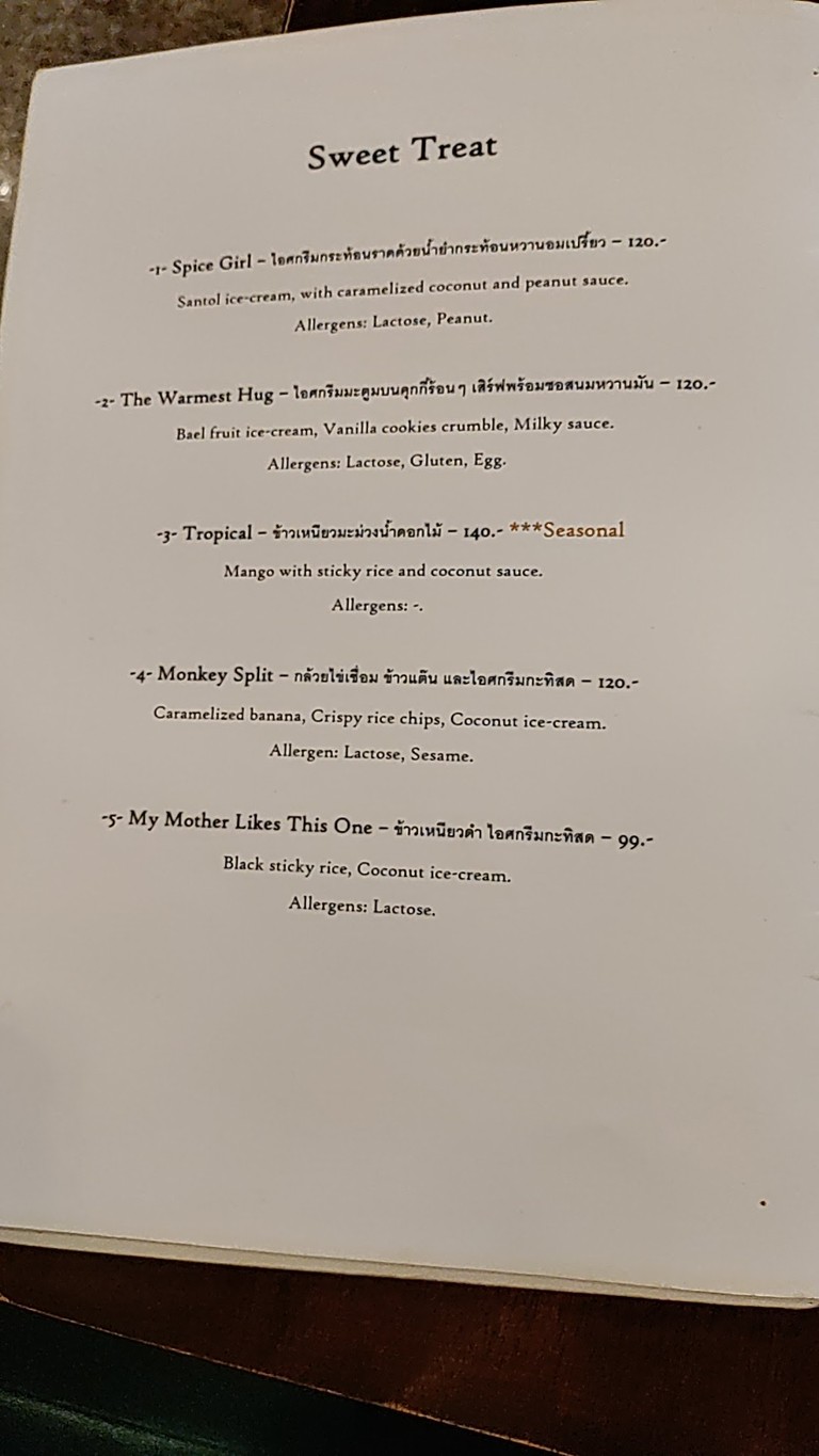 Baan Long Lim | Baan Progressive Thai Cuisine menu 2