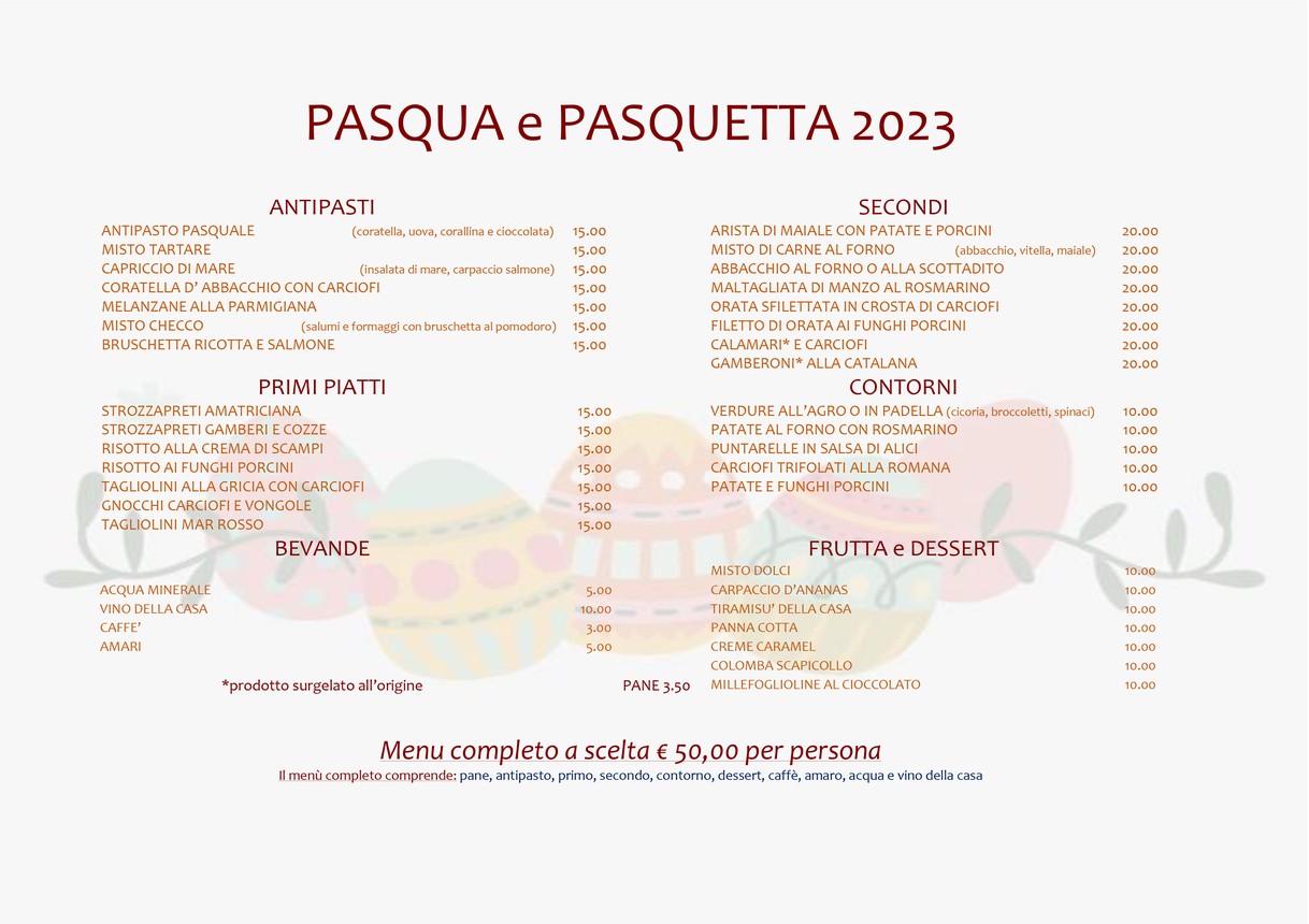 Ristorante Checco dello Scapicollo menu 1