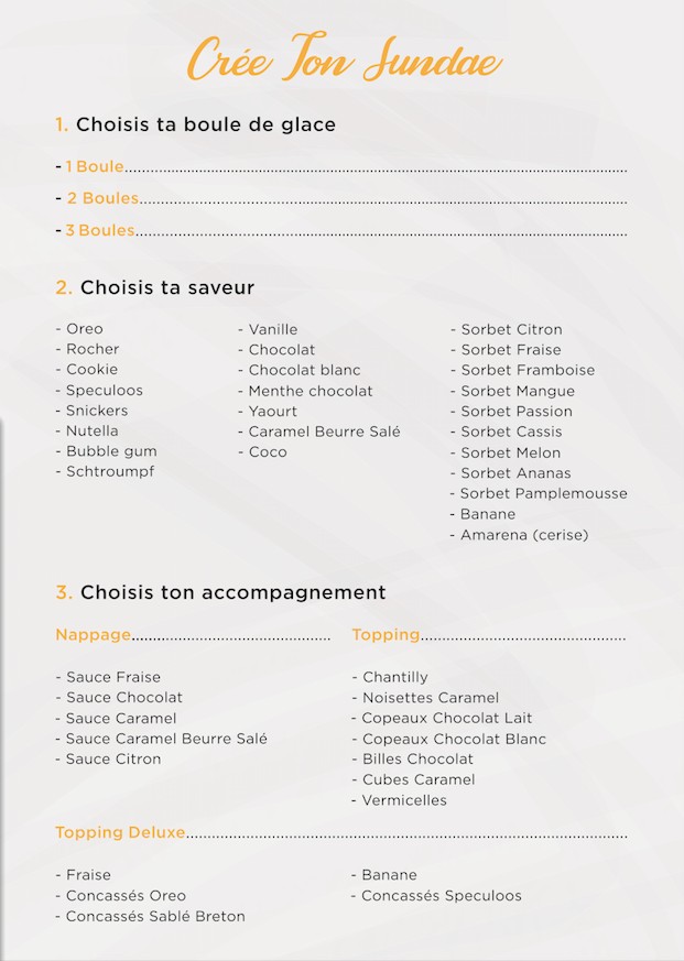 Creams Factory menu 3