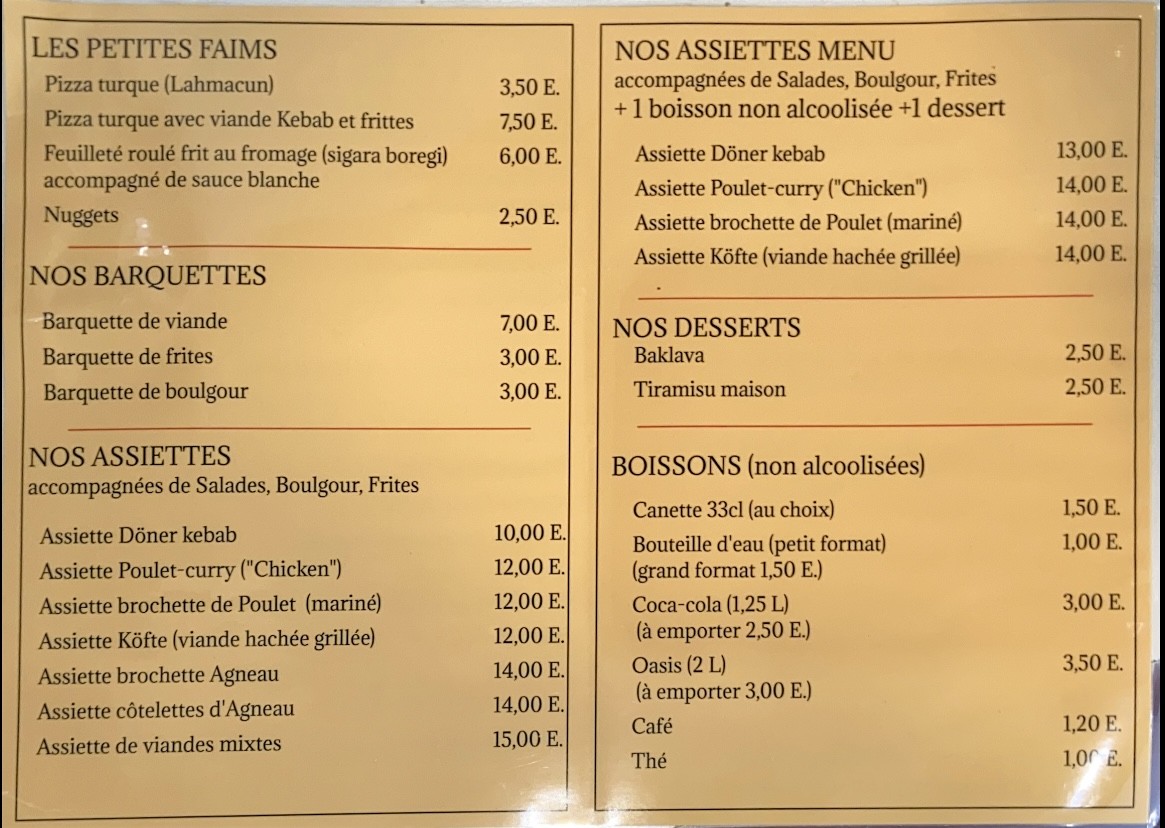 Grill Istanbul menu 2